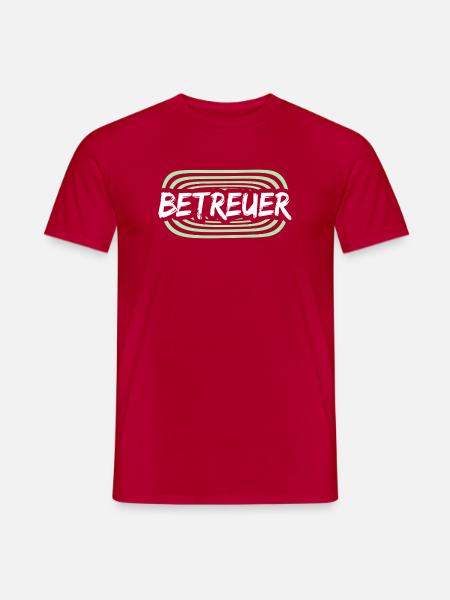 Betreuer Logo Schriftzug - Männer T-Shirt - Rot