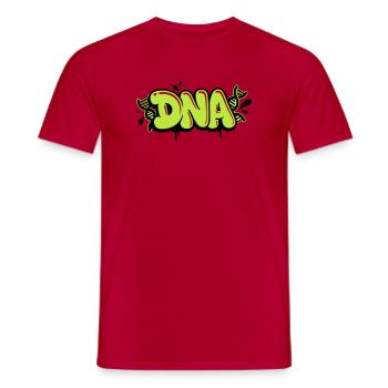 DNA Schriftzug Graffiti - Männer T-Shirt - Rot - Vorne - AI Model Male 178 dark (178cm)