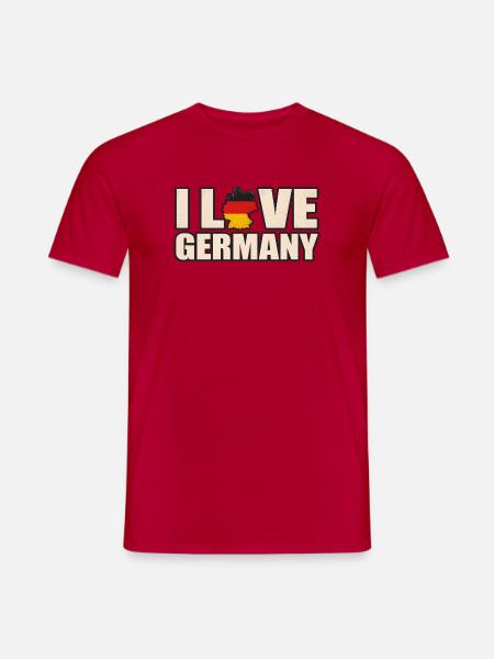 Ich liebe Deutschland - Männer T-Shirt - Rot