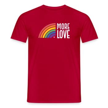 LGBT Pride Month - More Love - Men's T-Shirt - red - Front - AI Model Male 178 dark (178cm)
