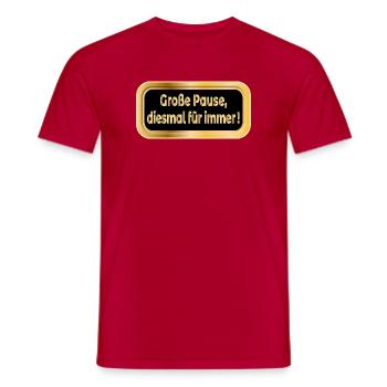 LEHRER LEHRERIN PENSIONIERUNG - Männer T-Shirt - Rot - Vorne - AI Model Male 178 dark (178cm)