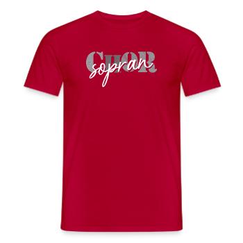 Choir Soprano - Men's T-Shirt - red - Front - AI Model Male 178 dark (178cm)