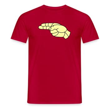 hand_pistole02 - Männer T-Shirt - Rot - Vorne - AI Model Male 178 dark (178cm)