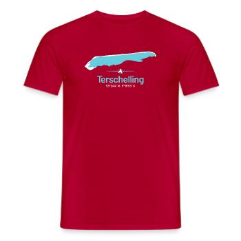 Terschelling | Design map - Men's T-Shirt - red - Front - AI Model Male 178 dark (178cm)