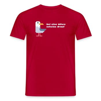 sei eine pixel Möwe - Männer T-Shirt - Rot - Vorne - AI Model Male 178 dark (178cm)