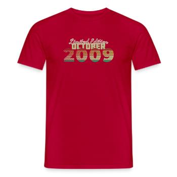 16. Geburtstag Limited Edition (SCR) 10/2009 - Männer T-Shirt - Rot - Vorne - AI Model Male 178 dark (178cm)