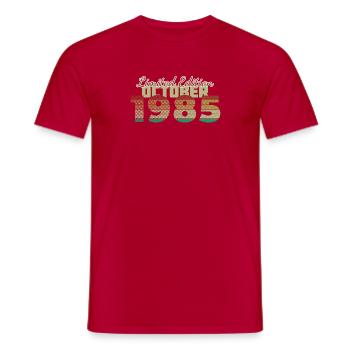 40e anniversaire édition limitée (SCR) 10/1985 - T-shirt homme - rouge - Devant - AI Model Male 178 dark (178cm)