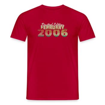 20e anniversaire Édition Limitée (SCR) 02/2006 - T-shirt homme - rouge - Devant - AI Model Male 178 dark (178cm)