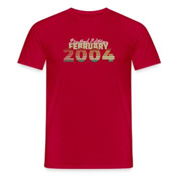 22e anniversaire Édition Limitée (SCR) 02/2004 - T-shirt homme - rouge - Devant - AI Model Male 178 dark (178cm)