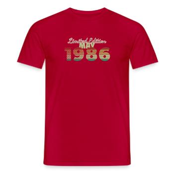40e anniversaire Édition Limitée (SCR) 05/1986 - T-shirt homme - rouge - Devant - AI Model Male 178 dark (178cm)