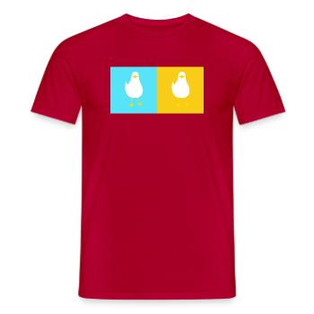 DoubleTrouble 2 - Männer T-Shirt - Rot - Vorne - AI Model Male 178 dark (178cm)