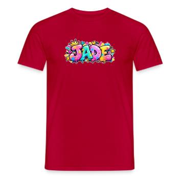 Nennen Sie Jade Graffiti Girly: die Königin der Straße! - Männer T-Shirt - Rot - Vorne - AI Model Male 178 dark (178cm)