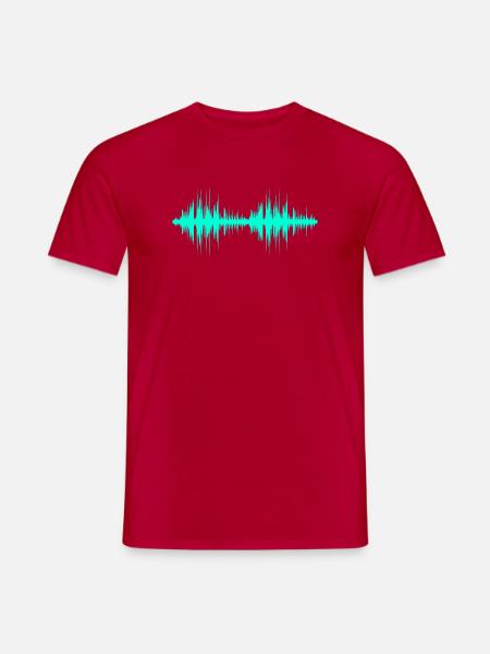 Techno Bass - Männer T-Shirt - Rot