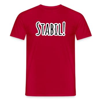 Un design solide ! Restez stable ! - T-shirt homme - rouge - Devant - AI Model Male 178 dark (178cm)