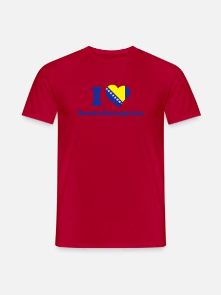 Ich liebe Bosnien und Herzegowina - Männer T-Shirt - Rot