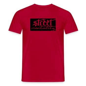 street mentality - Männer T-Shirt - Rot - Vorne - AI Model Male 178 dark (178cm)