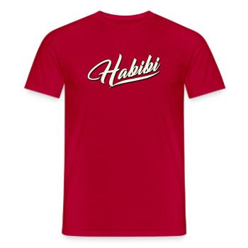habibi chéri chéri chéri petite amie meilleur meilleur amour besti - T-shirt homme - rouge - Devant - AI Model Male 178 dark (178cm)