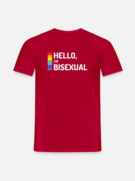 Hello, I'm Bisexual - Men's T-Shirt - red