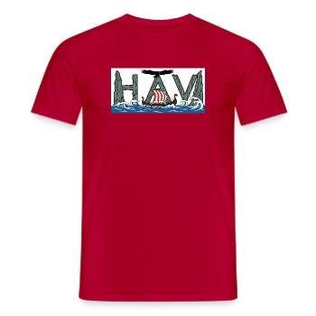 Havets Viking - Der Wikinger des Meeres - Männer T-Shirt - Rot - Vorne - AI Model Male 178 dark (178cm)