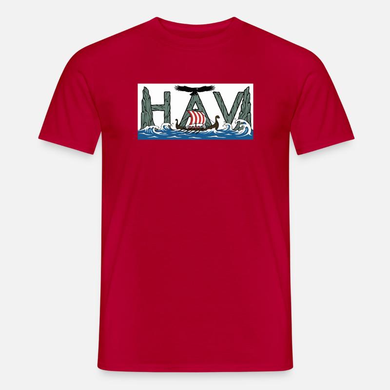 Havets Viking - Der Wikinger des Meeres - Männer T-Shirt - Rot