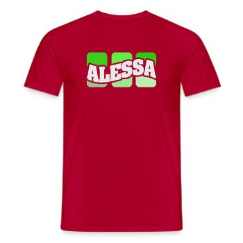 Cadeau pour Alessa - T-shirt homme - rouge - Devant - AI Model Male 178 dark (178cm)