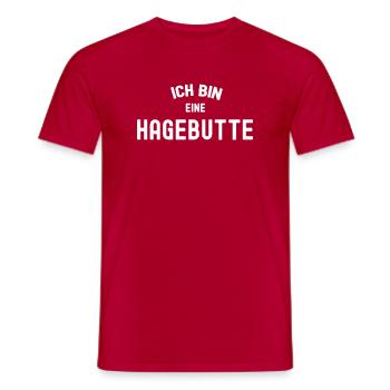 ICH BIN EINE HAGEBUTTE Karneval Kostüm Outfit  - Männer T-Shirt - Rot - Vorne - AI Model Male 178 dark (178cm)