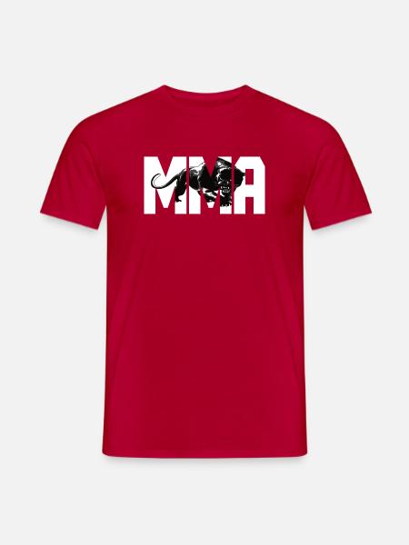 MMA Design mit einer Raubkatze - Männer T-Shirt - Rot