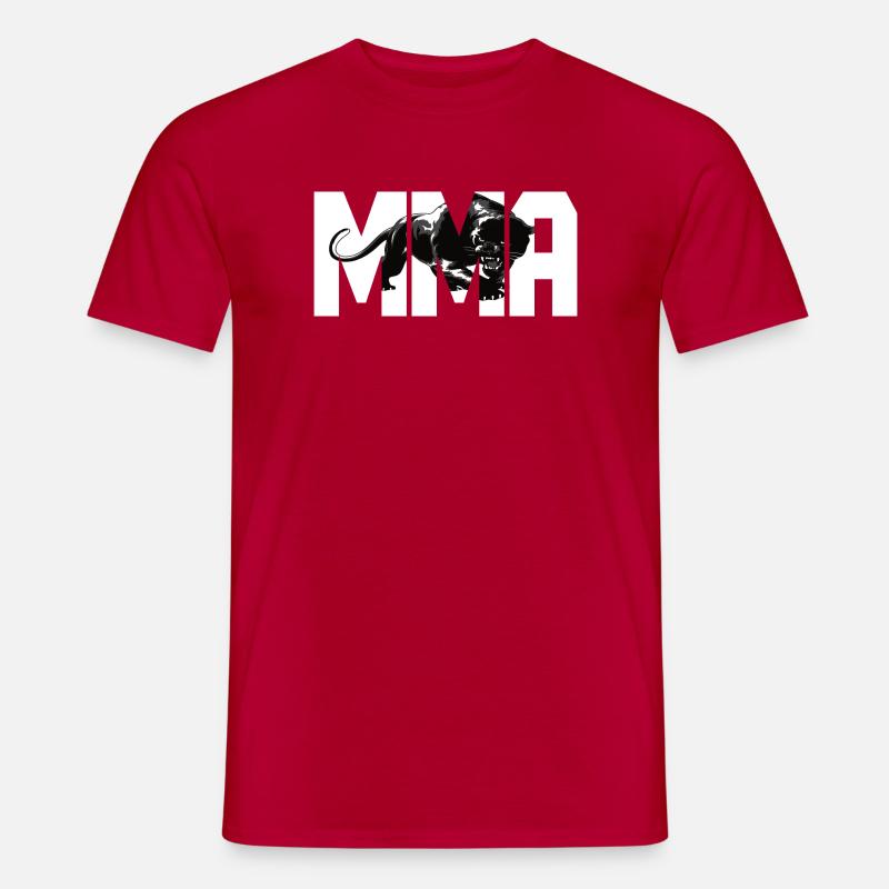 MMA Design mit einer Raubkatze - Männer T-Shirt - Rot