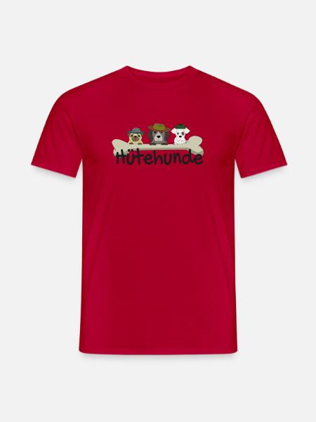 Hütehunde, Hund mit Hut, Hundeliebe, Sheppard, Hut - Männer T-Shirt - Rot