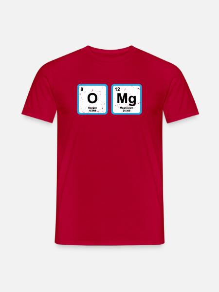 Periodic Table OMG The Element of Surprise Science - Männer T-Shirt - Rot