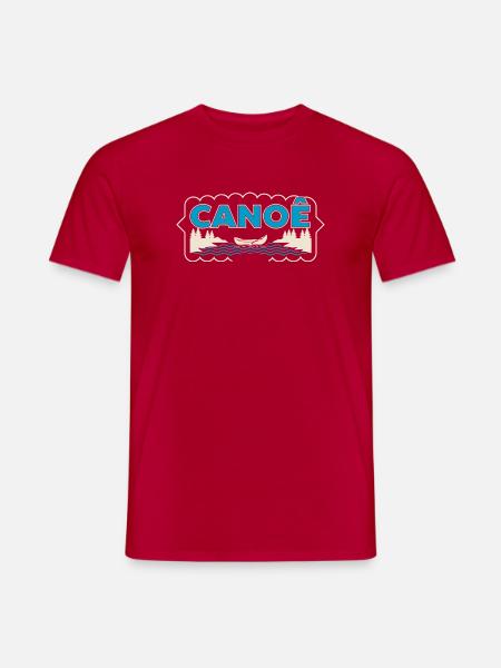 Canoeing on Sylvester Lake - Men's T-Shirt - red