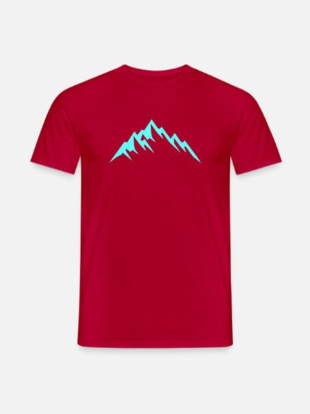 Mountains Gipfel Berge - Männer T-Shirt - Rot
