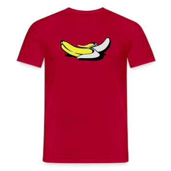 Nacked Banana | Nackte Banane - T-shirt homme - rouge - Devant - AI Model Male 178 dark (178cm)