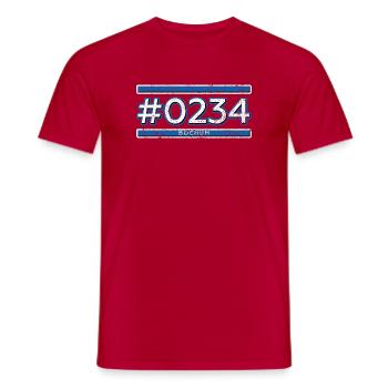 Bochum Vorwahl - Männer T-Shirt - Rot - Vorne - AI Model Male 178 dark (178cm)