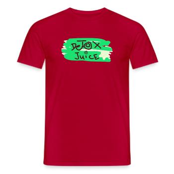 Detox juice text - Men's T-Shirt - red - Front - AI Model Male 178 dark (178cm)