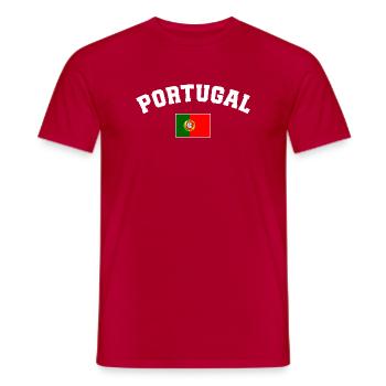Portugal Flag of Portugal - Men's T-Shirt - red - Front - AI Model Male 178 dark (178cm)