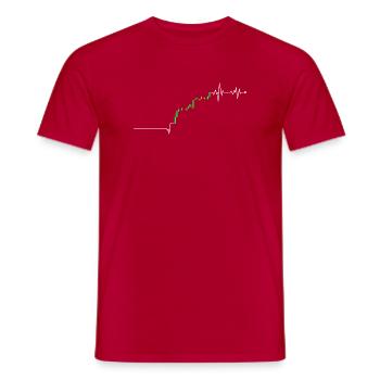 TrendPulse Rallye-Diagramm - Männer T-Shirt - Rot - Vorne - AI Model Male 178 dark (178cm)