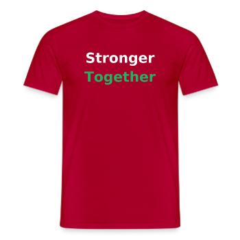 Plus forts ensemble - T-shirt homme - rouge - Devant - AI Model Male 178 dark (178cm)