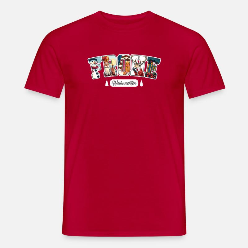 Frohe Weihnachten - Männer T-Shirt - Rot