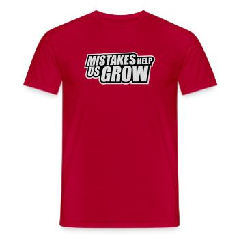 Les erreurs nous aident à développer une croissance motivante drôle - T-shirt homme - rouge - Devant - AI Model Male 178 dark (178cm)