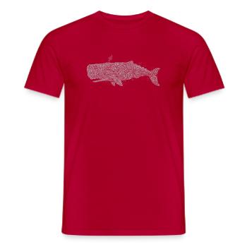 Pottwal - Männer T-Shirt - Rot - Vorne - AI Model Male 178 dark (178cm)