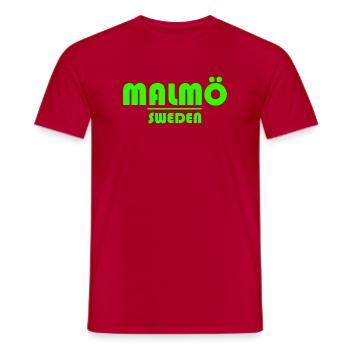 Malmö Schweden Logo - Männer T-Shirt - Rot - Vorne - AI Model Male 178 dark (178cm)
