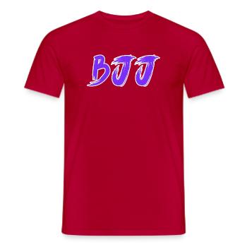 BJJ Lila Gürtel – Jiu Jitsu Rang Design - Männer T-Shirt - Rot - Vorne - AI Model Male 178 dark (178cm)
