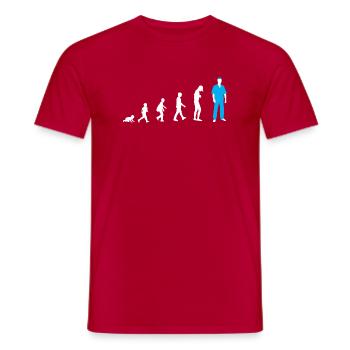 Développement du bébé à l’allaitement - T-shirt homme - rouge - Devant - AI Model Male 178 dark (178cm)