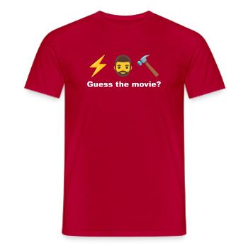 Das Hammermotiv des Donnergottes - Männer T-Shirt - Rot - Vorne - AI Model Male 178 dark (178cm)