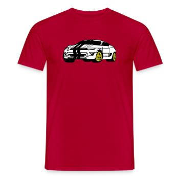 Sportwagen - Sportauto - Coupé - Männer T-Shirt - Rot - Vorne - AI Model Male 178 dark (178cm)