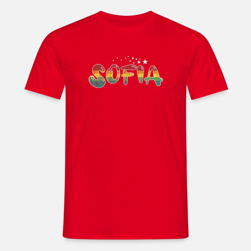 Nome Sofia Maiden name Gift - Maglietta da uomo - rosso