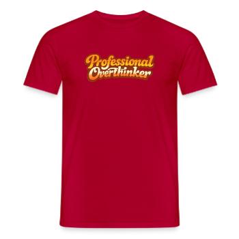 PROFESSIONAL OVERTHINKER VINTAGE - Männer T-Shirt - Rot - Vorne - AI Model Male 178 dark (178cm)