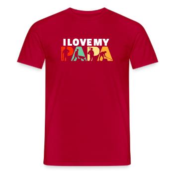 Ich liebe die landwirtschaftliche Gartenarbeit meines Papa Farmer - Männer T-Shirt - Rot - Vorne - AI Model Male 178 dark (178cm)