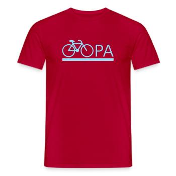 bester Opa Fahrrad Mountainbike Radeln Kritzeln - Männer T-Shirt - Rot - Vorne - AI Model Male 178 dark (178cm)